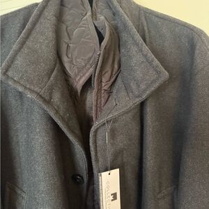 NWT Men's Michael Strahan collection lined wool winter coat. 56 L